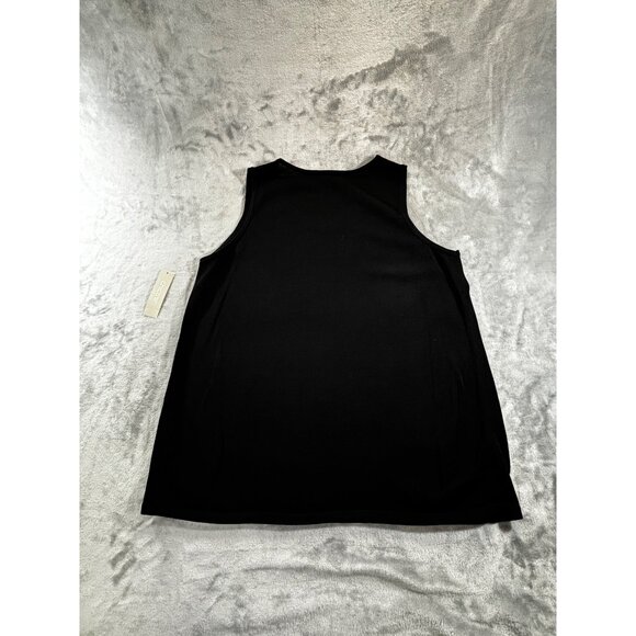 Chico's Tank Top Women's Large Black V-Neck Knit Blouse NWT - Picture 5 of 8
